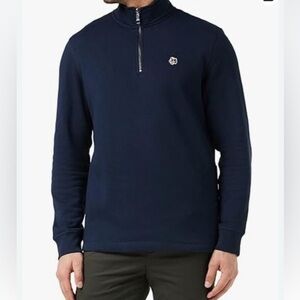 Ted Baker London Men's KILBRN Half Zip Sweatshirt Navy  NWT Size  6  (XXL)